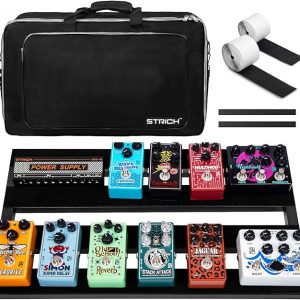 STRICH Guitar Pedal Board Aluminum Alloy 2.65lb Lightweight Effect Pedalboard 22'' x 12.5'' with Carry Bag, STANDARD 22 (Angled)
