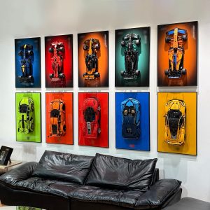 iLuane Tablero de exhibición para LEGO Technic SF-24 42207 modelo de construcción de automóviles, coleccionables para adultos, decoración de habitación u oficina para hombres y mujeres, color degradado (no incluye automóvil)