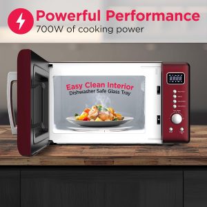 FRIGIDAIRE EMW788RETRO 0.7 cu. ft. Retro Microwave, Red-Silver