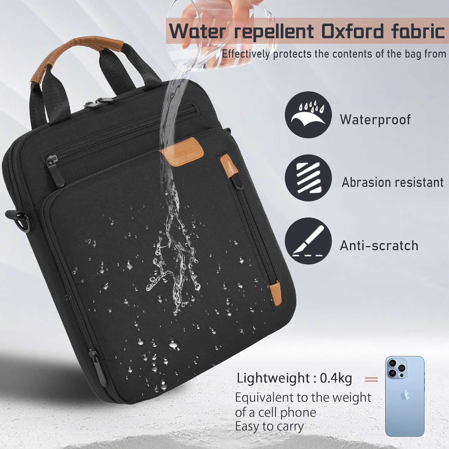 9-11 Inch Tablet Sleeve Bag, Padded Protective Travel Carrying Case for iPad A16 2025, iPad Air M4 11-inch 2026 M3 M2, iPad Pro M5/M4 11 inch, iPad 10/9/8/7th, Galaxy Tab A9+/S9/S8 11" | with shoulder Strap