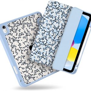 MecBevia Funda para iPad de 11 pulgadas A16 (11ª generación 2025) / iPad de 10.9 pulgadas (10.ª generación 2022) A3354, A3355, A3356, A2696, A2757, A2777 – Soporte para lápiz integrado y encendido