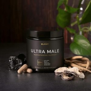 ULTRA MALE® Premium Testosterone Booster for Men w. 100:1 Shilajit, 40:1 Black Maca, Ashwagandha 25%, Tongkat Ali 10% - Clinical Strength Male Enhancing Testosterone Supplement for Men Health Libido+