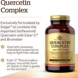 Solgar – Quercetin Complex con Ester-C Plus Cápsulas Vegetales, E2319, 1, 1