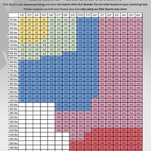 Elite Sports BJJ GI for Men IBJJF Kimono BJJ Jiujitsu GIS W/Preshrunk Fabric & Free Belt (See Special Sizing Guide)