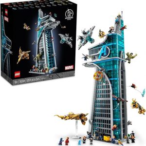 LEGO Marvel Avengers Tower Building Kit, Detailed Recreation of The Iconic HQ Featuring Classic Movie Scenes, 31 Figures and Authentic Accessories, Gift for Marvel Fans and Model-Makers, 76269