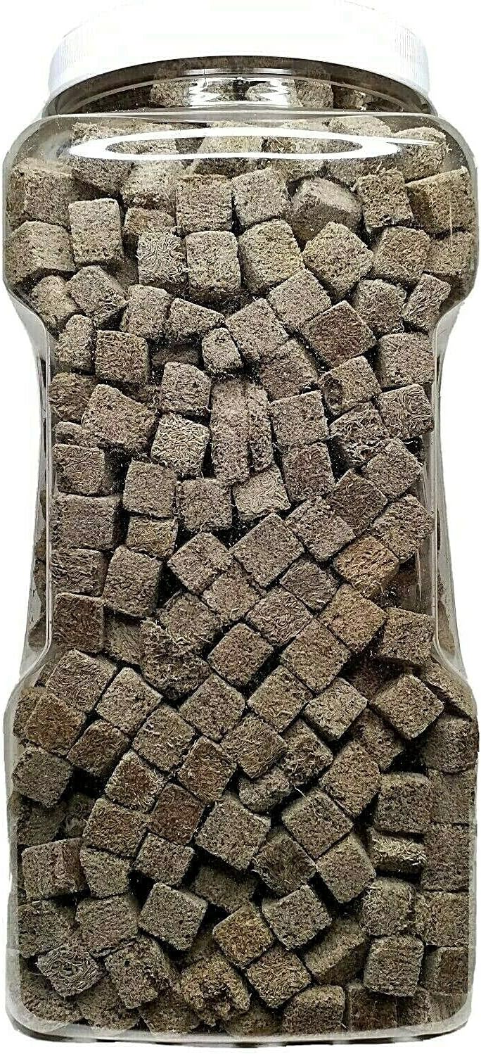 Aquatic Foods Inc. Cubitos de gusano Tubifex liofilizados. Gusanos 100% Tubifex para todos los peces tropicales, peces marinos, terrestres y tortugas acuáticas. Alimentos de pescado tropicales