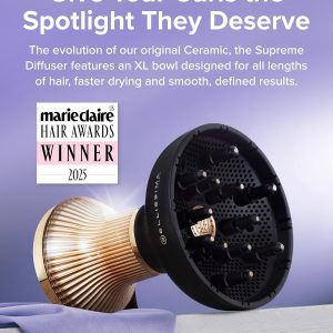 Bellissima Diffon Supreme Diffuser & Curly Hair Dryer - XL Diffuser for Long Waves, Curls, Coils - Cool Button - Anti-Frizz Technology