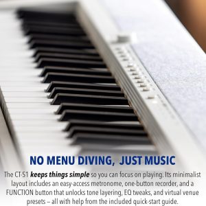 Casio Casiotone CT-S1 – 61-Key Touch-Sensitive Retro Keyboard | Sleek, Portable Design for Beginners to Pros | Stereo Grand Piano + 60 AiX Tones | USB-MIDI Connectivity | Red