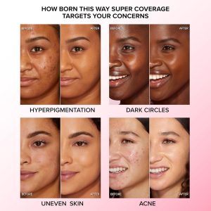 Too Faced Born This Way Super Coverage Multi-Use Concealer | Full Coverage, Non-Comedogenic, Oil Free + Long Lasting Concealer | Hyaluronic Acid, Coconut Water + Alpine Rose