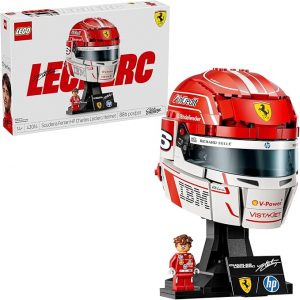 LEGO Editions Scuderia Ferrari HP Charles Leclerc Helmet - Building Set for Teens, Ages 14+ - Collectible F1 Display - Bedroom or Home Office Decor - Gift for Formula 1 Fans - 43014