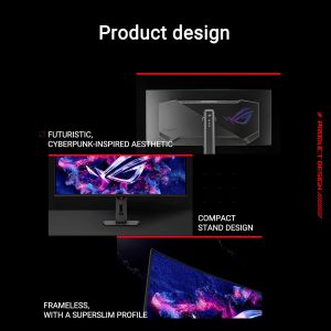 ASUS ROG Strix 34” Ultrawide QD-OLED HDR Gaming Monitor (XG34WCDG) - 3440x1440, 175Hz, 0.03ms, OLED Care Pro, True 10-bit, G-SYNC Compatible, DisplayWidget, Extreme Low Motion Blur, 3 yr Warranty