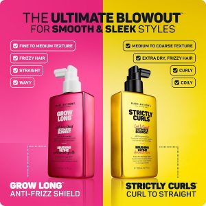 Marc Anthony Anti-Frizz Shield Ultimate Blowout Spray, Grow Long - Smooth, Shiny Hair in High Humidity - Heat Protectant - 6.7 oz | Grow Long, Smooth, Shiny Hair, in High Humidity