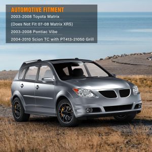 Nilight Fog Lights Assembly Compatible with 2003 2004 2005 2006 2007 2008 Toyota Matrix 2003-2008 Pontiac Vibe 2004-2010 Scion TC Smoke Lens w/9006 12V 55W Bulbs