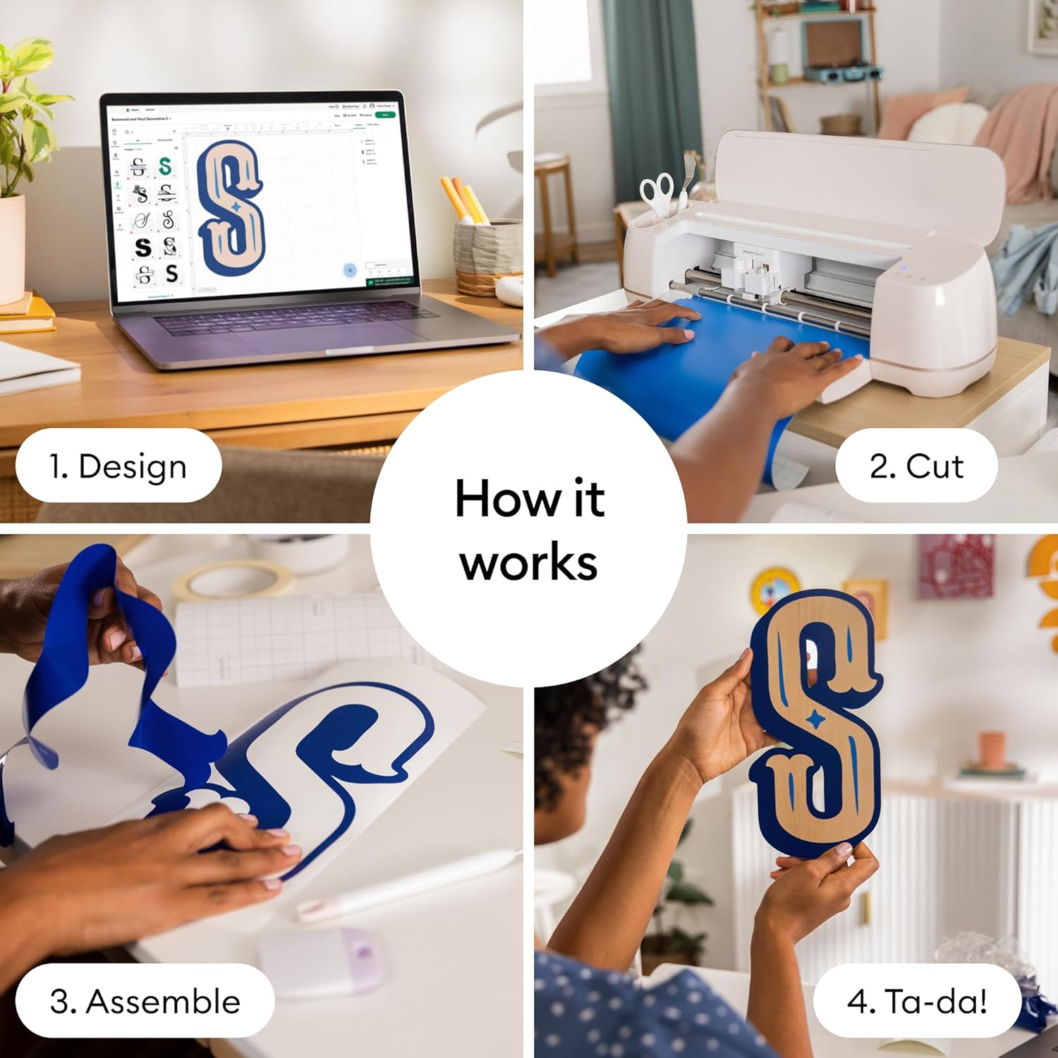 Cricut Maker 4 - Smart Cutting Machine (Seashell) | Engagement Plus Bundle - Includes EasyPress 3 Heat Press (9x9) + Mat, Tote Bag, Material Samplers, Machine Mat, Pens, Tools, & 30 Digital Images
