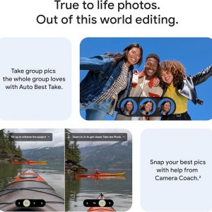 Google Pixel 10 (eSIM Only) Unlocked Android Smartphone - Gemini AI Assistant - Advanced Triple Rear Camera, Fast-Charging 24+ Hour Battery, and 6.3" Actua Display - 128 GB (2025 Model) (Renewed)