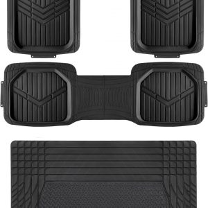 AmazonBasics – Alfombrilla de goma para todo el año, para automóviles, vehículos utilitarios deportivos y camiones. 2 unidades.
