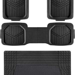 AmazonBasics – Alfombrilla de goma para todo el año, para automóviles, vehículos utilitarios deportivos y camiones. 2 unidades.