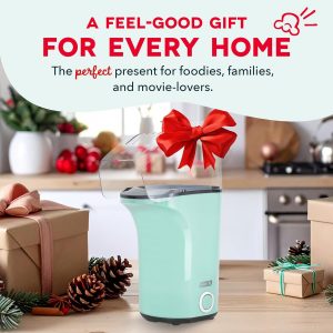 DASH Fresh Pop Popcorn Maker - Oil-Free, Air Popcorn Popper - With Measuring Cup & Recipe Guide - Perfect for Movie Nights - 16 Cups, White