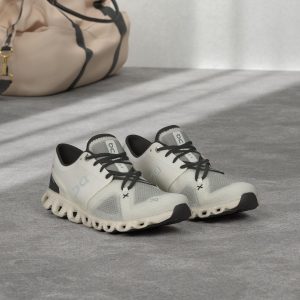On Men's Cloud X 3 Sneakers, Ivory/Black, 12 Medium US