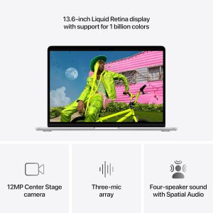 Apple 2026 MacBook Air 13-inch Laptop with M5 chip: Built for AI, 13.6-inch Liquid Retina Display, 24GB Unified Memory, 1TB SSD, 12MP Center Stage Camera, Touch ID, Wi-Fi 7; Silver