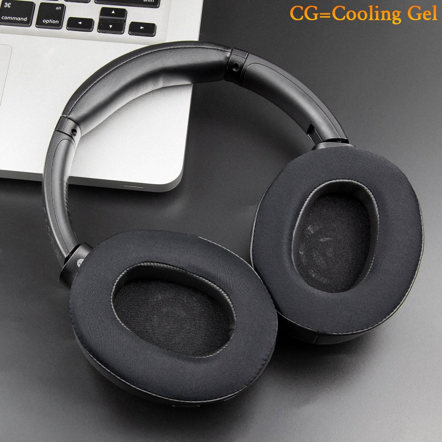 SOULWIT Cooling Gel Replacement Earpads for Sony WH-XB900N/WH-CH710N/WH-CH720N/WH-RF400/MDR-RF895RK Headphones, Ear Pads Cushions with High Density Foam - Black