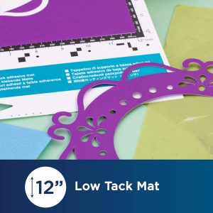 Brother ScanNCut DX Mat CADXMATLOW12, 12" x 12" Low Tack Adhesive for Thin and Delicate Materials, Replacement Accessory