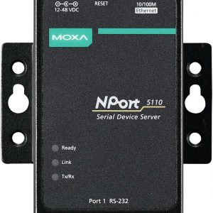 MOXA NPort 5110-1 Port Serial Device Server, 10/100 Ethernet, RS232, DB9 Male