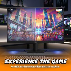 AOC Gaming Q27G41ZE - Monitor de juegos de 27 pulgadas QHD IPS 2560x1440, 240Hz 0.3ms MPRT, sin marco en 3 lados, 1x HDMI 2.0, 1x Display Port, compatible con G-Sync, HDR, 3 años sin punto brillante