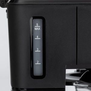 Amazon Basics 5 Cup Drip Coffee Maker with Glass Coffee Pot (0.8 Qt), Auto Shut-off, Auto Pause, Removable Filter Basket, Matte Black