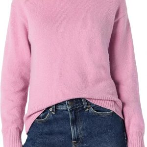Amazon Essentials Women's Relaxed-Fit Cotton Blend Turtleneck Pullover Sweater