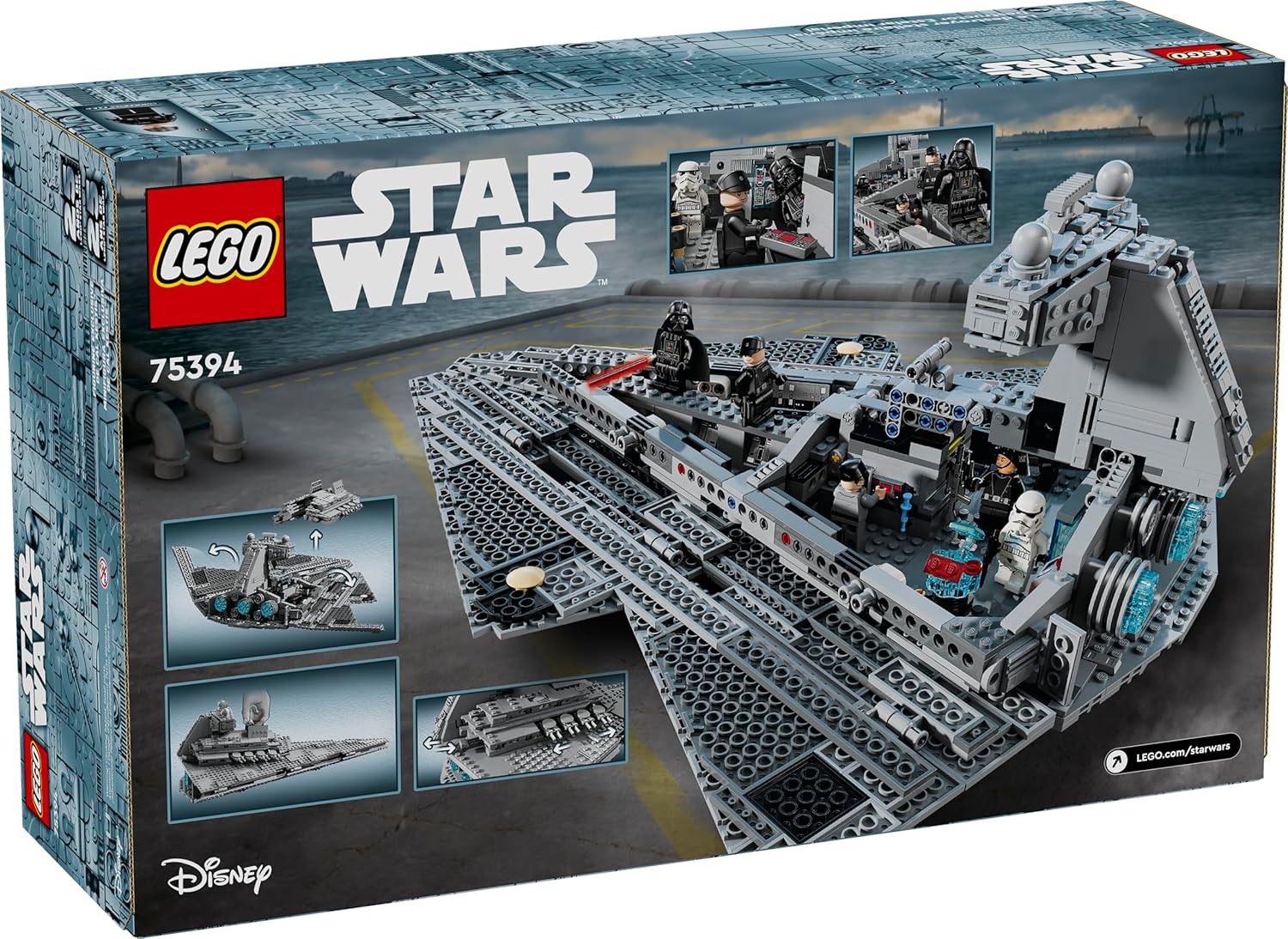 LEGO Star Wars Imperial Star Destroyer Juego de juguetes de construcción – Construcción y exhibición para niños y niñas, a partir de 10 años – Regalo para cumpleaños – Star Wars Darth Vader y 6