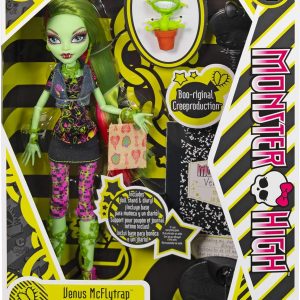 Monster High Boo-riginal Creeproduction Doll, Venus McFlytrap Collectible Reproduction with Doll Stand, Diary, and Pet Chewlian