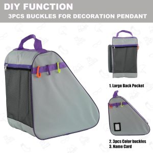 Skate Bag for Ice, Inline, Roller & Quad Skates - Kids & Adults