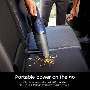 Shark Cyclone PET Handheld Vacuum with 8" Crevice Tool, HyperVelocity Suction, Navy Blue/Grey, CH701