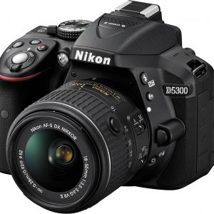 Nikon D5300 24.2 MP CMOS Digital SLR Camera with 18-55mm f/3.5-5.6G ED VR Auto Focus-S DX NIKKOR Zoom Lens (Black)