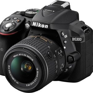 Nikon D5300 24.2 MP CMOS Digital SLR Camera with 18-55mm f/3.5-5.6G ED VR Auto Focus-S DX NIKKOR Zoom Lens (Black)