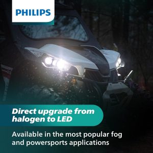Philips UltinonSport H1 LED Bulb for Fog Light and Powersports Headlights, 2 Pack