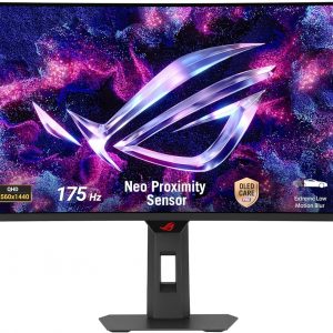 ASUS ROG Strix 34” Ultrawide QD-OLED HDR Gaming Monitor (XG34WCDG) - 3440x1440, 175Hz, 0.03ms, OLED Care Pro, True 10-bit, G-SYNC Compatible, DisplayWidget, Extreme Low Motion Blur, 3 yr Warranty