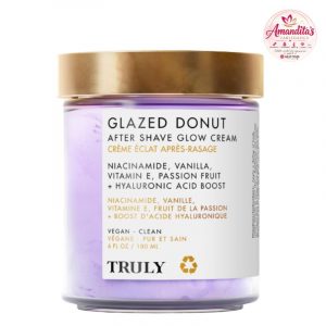 Truly Beauty Glazed Donut After Shave Glow Cream | Hydrating Moisturizer for Razor Burn, Bumps & Redness | With Hyaluronic Acid, Niacinamide & Vitamin E | Toasted Vanilla Scent (6 Fl Oz)