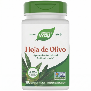 🌿 Hoja de Olivo – 100 cápsulas ✨ Fuente rica de oleuropeína para apoyar la salud del corazón y bienestar general.