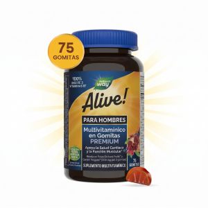 🌿 Alive!® Multivitamínico para Hombre en Gomitas (Gomitas multivitamínicas con licopeno · Energía, defensas y salud masculina) ✨ Nutrición diaria completa diseñada especialmente para hombres.