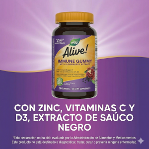 🍊 Immune Alive!® Gomitas | 90 gomitas (Inmunidad · Energía · Antioxidantes) 📦 Contenido: 90 gomitas ⭐ Refuerza tu sistema inmunológico todos los días con una fórmula deliciosa, práctica y cargada de nutrientes esenciales.