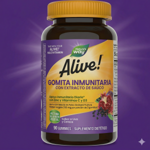 🍊 Immune Alive!® Gomitas | 90 gomitas (Inmunidad · Energía · Antioxidantes) 📦 Contenido: 90 gomitas ⭐ Refuerza tu sistema inmunológico todos los días con una fórmula deliciosa, práctica y cargada de nutrientes esenciales.