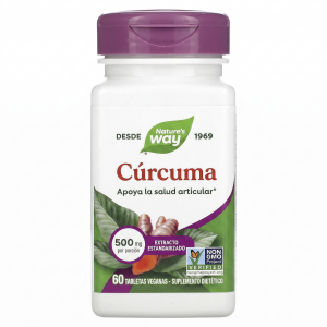 🌿 Extracto de Cúrcuma Nature’s Way® | 60 tabletas (Antiinflamatorio · Articulaciones · Antioxidante · Digestión) ⭐ Extracto concentrado estandarizado al 95% en curcuminoides, diseñado para apoyar la salud articular y reducir la inflamación de forma efectiva.