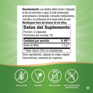 🌽 Seda de Maíz (Corn Silk) | “Pelos de Elote” | 100 cápsulas (Riñones · Diurético natural · Sistema urinario) 📦 Contenido: 100 cápsulas ⭐ Diurético natural conocido en Guatemala como “pelos de elote”, ideal para apoyar la salud renal, reducir la retención de líquidos y cuidar el sistema urinario.