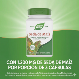 🌽 Seda de Maíz (Corn Silk) | “Pelos de Elote” | 100 cápsulas (Riñones · Diurético natural · Sistema urinario) 📦 Contenido: 100 cápsulas ⭐ Diurético natural conocido en Guatemala como “pelos de elote”, ideal para apoyar la salud renal, reducir la retención de líquidos y cuidar el sistema urinario.