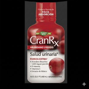 🍒💧 Arándano Líquido CranRx® | 16 oz (Salud urinaria · Prevención intensiva · Fórmula avanzada) 💰 Precio: Q. 411.00 📦 Contenido: 16 onzas ⭐ Fórmula líquida de alta potencia con arándano, D-manosa, hibisco y vitamina C para una protección urinaria más completa y de rápida absorción.