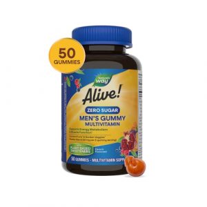 🌿 Multivitamínico para Hombre sin Azúcar Alive!® | 50 gomitas (Energía · Inmunidad · Metabolismo · Rendimiento) ⭐ Multivitamínico completo en gomitas sin azúcar que apoya la energía, el rendimiento físico y la salud general masculina con vitaminas, minerales y antioxidantes.