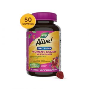 🌿 Multivitamínico para Mujer sin Azúcar Alive!® | 50 gomitas (Energía · Inmunidad · Cabello · Piel · Uñas) ⭐ Multivitamínico completo en gomitas sin azúcar que apoya la energía, el sistema inmune y la salud femenina con vitaminas y antioxidantes naturales.