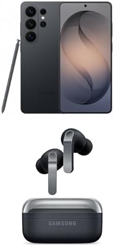 Samsung Galaxy S26 Ultra, teléfono inteligente Android desbloqueado + Buds4 Pro, 512 GB, pantalla de privacidad, Galaxy AI, cámara AI, carga súper rápida 3.0, batería duradera, 2026, negro
